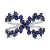 1.75ct 14k White Gold Blue Sapphire Lady's Ring
